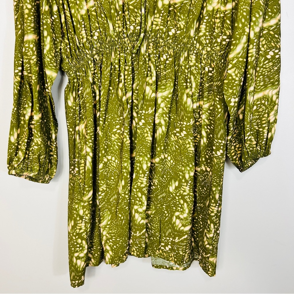 ICHI Green Oversized Boho Abstract Print Dress | Size 36 EU US 6 - Picture 4 of 14